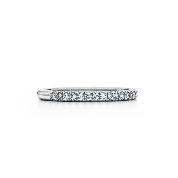 Tiffany Soleste Half Eternity Diamond Band Size 4 - Picture 5 of 8